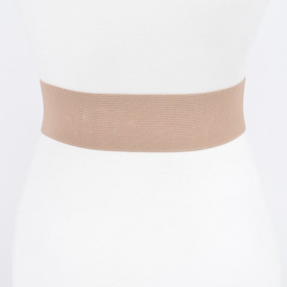 BNWT Plus Size Enamel Buckle Fashion Elastic Stretch Belt - Picture 3 of 4